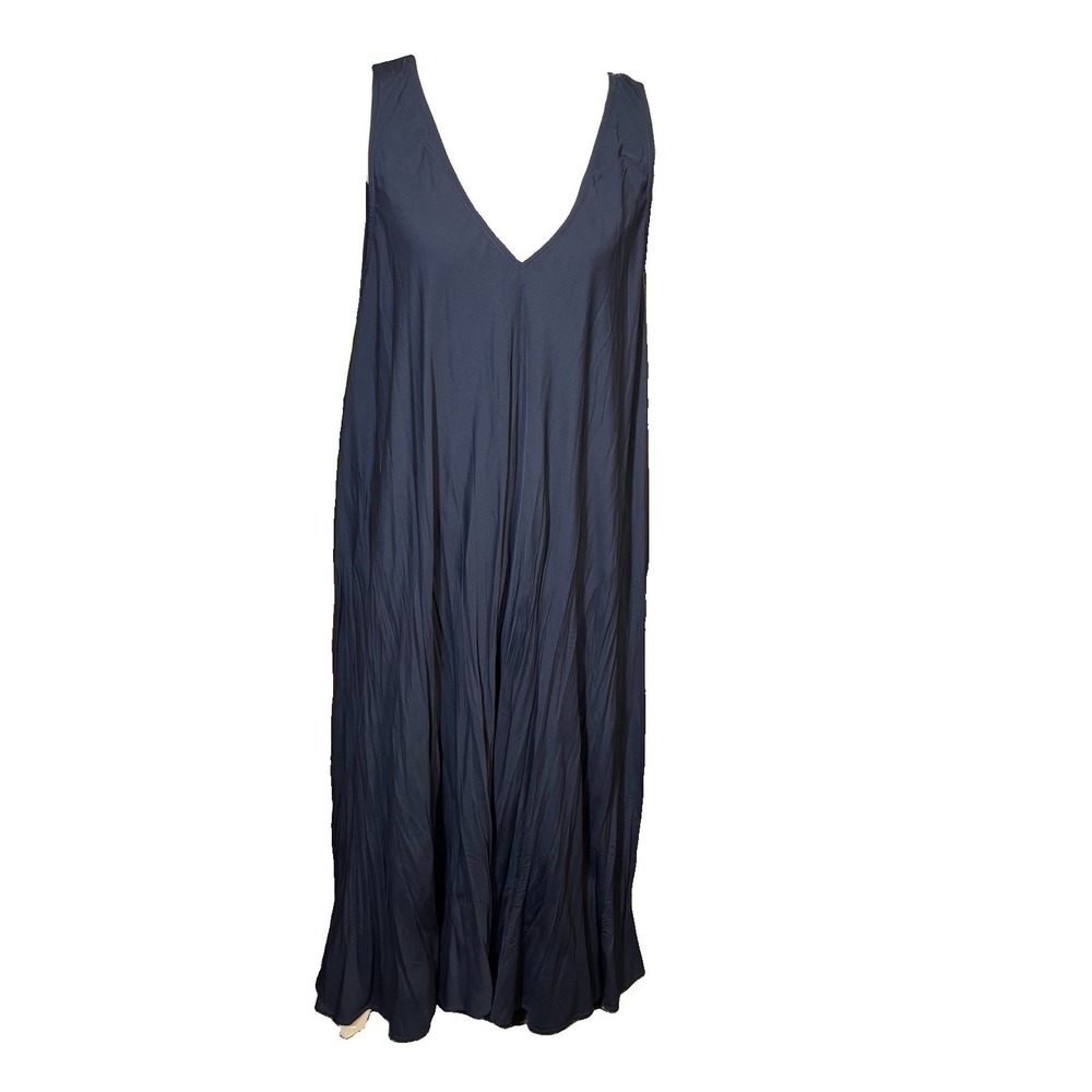 Soft Surroundings Mizu Dress Navy Blue Size X-Large Relaxed Fit Lightweight - Picture 7 of 8